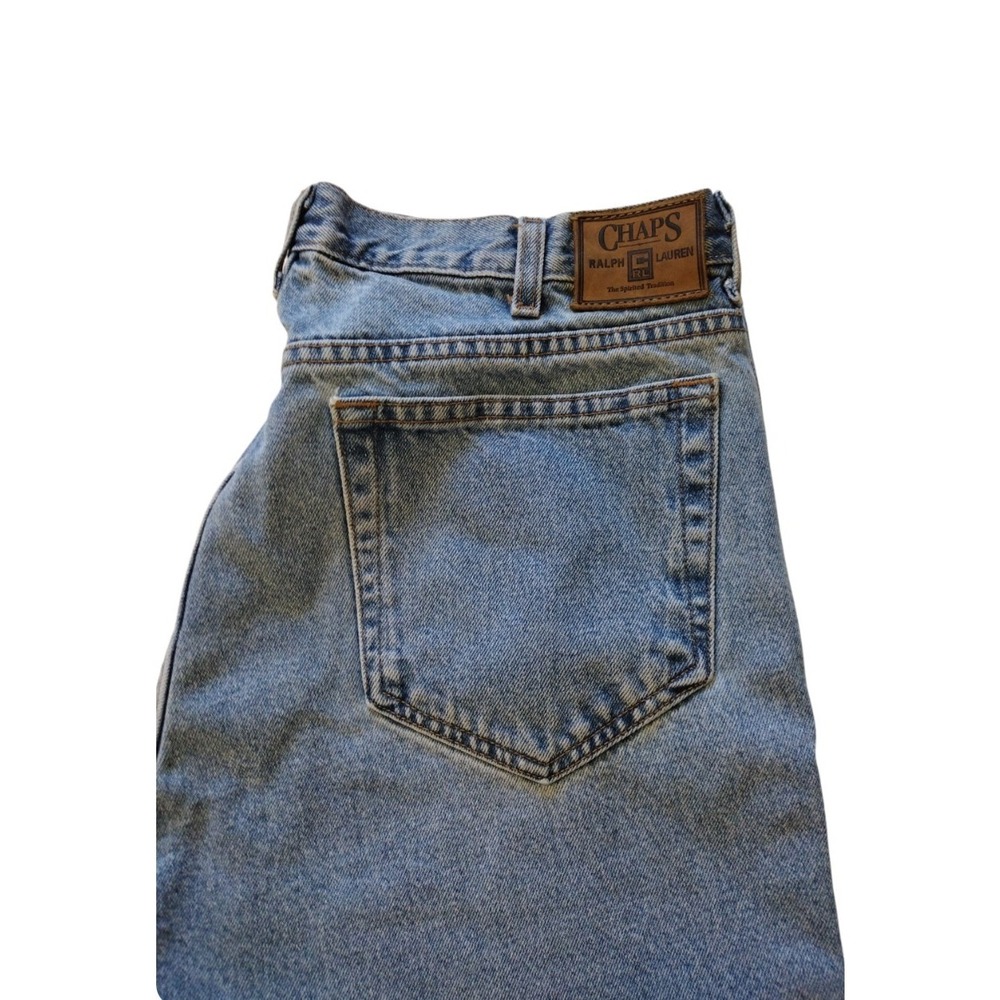 VTG Chaps Ralph‎ Lauren Jeans Men's Sz 38x32 Blue Denim  Straight 90's Baggy